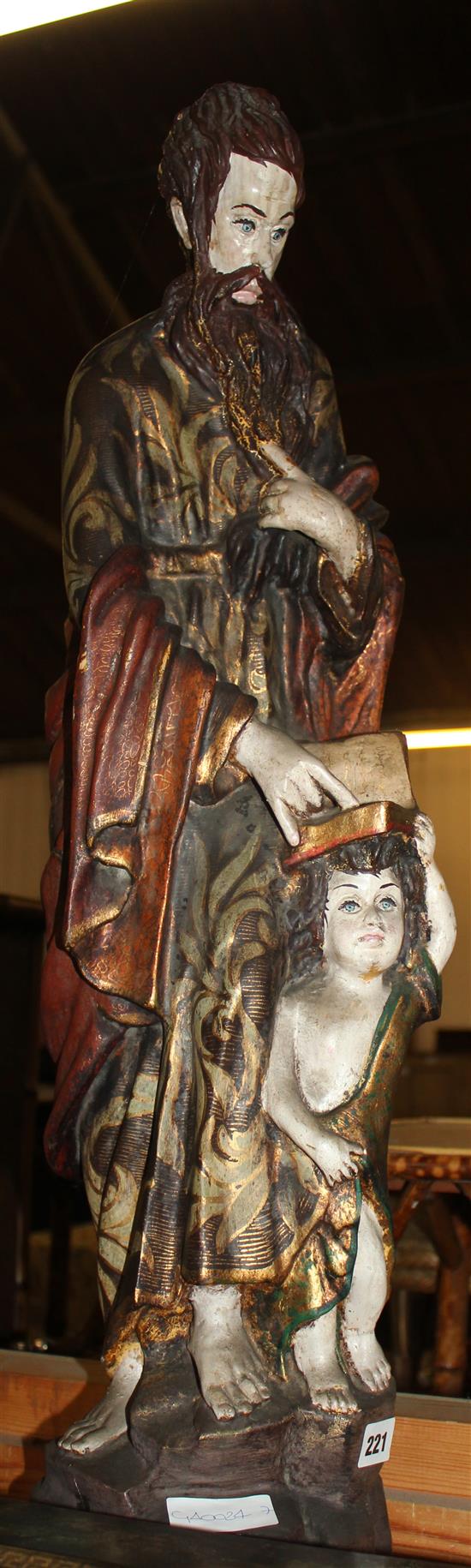 Religious figure of a man and boy